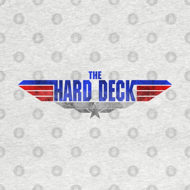 Top Gun Maverick Logo The Hard Deck Retro Vintage Red Blue by ArtIzMuzikForTheEyez